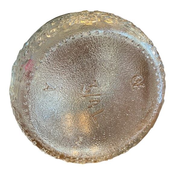 VTG Italian Made by Cove. Vine Embossed Clear Jar Canister Wire Bale Hinge. EUC - Picture 5 of 7